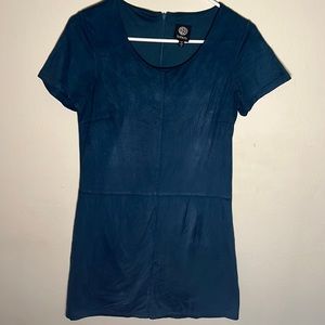 Bobeau Women Teal Short Sleeve Midi Dress | Size Small